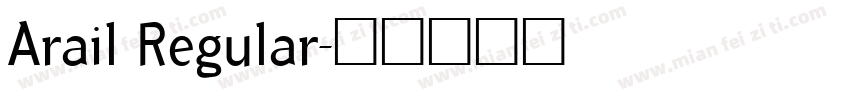 Arail Regular字体转换